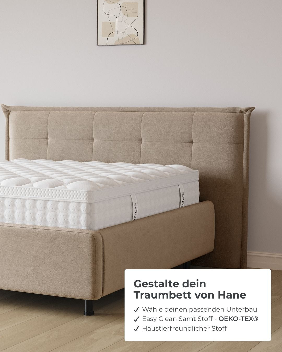 Bett mit Stauraum Pro Soho in Samt