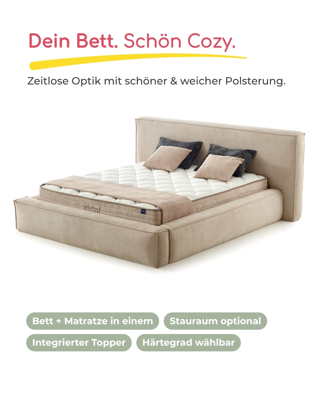 Bett mit Matratze Titan