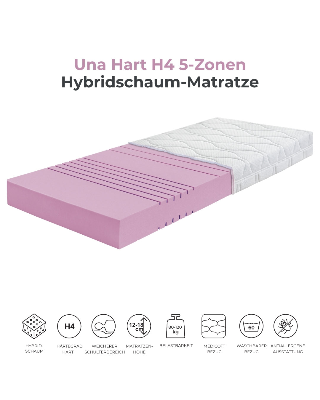 Ahorn™ Una Hybridmatratze – Hart