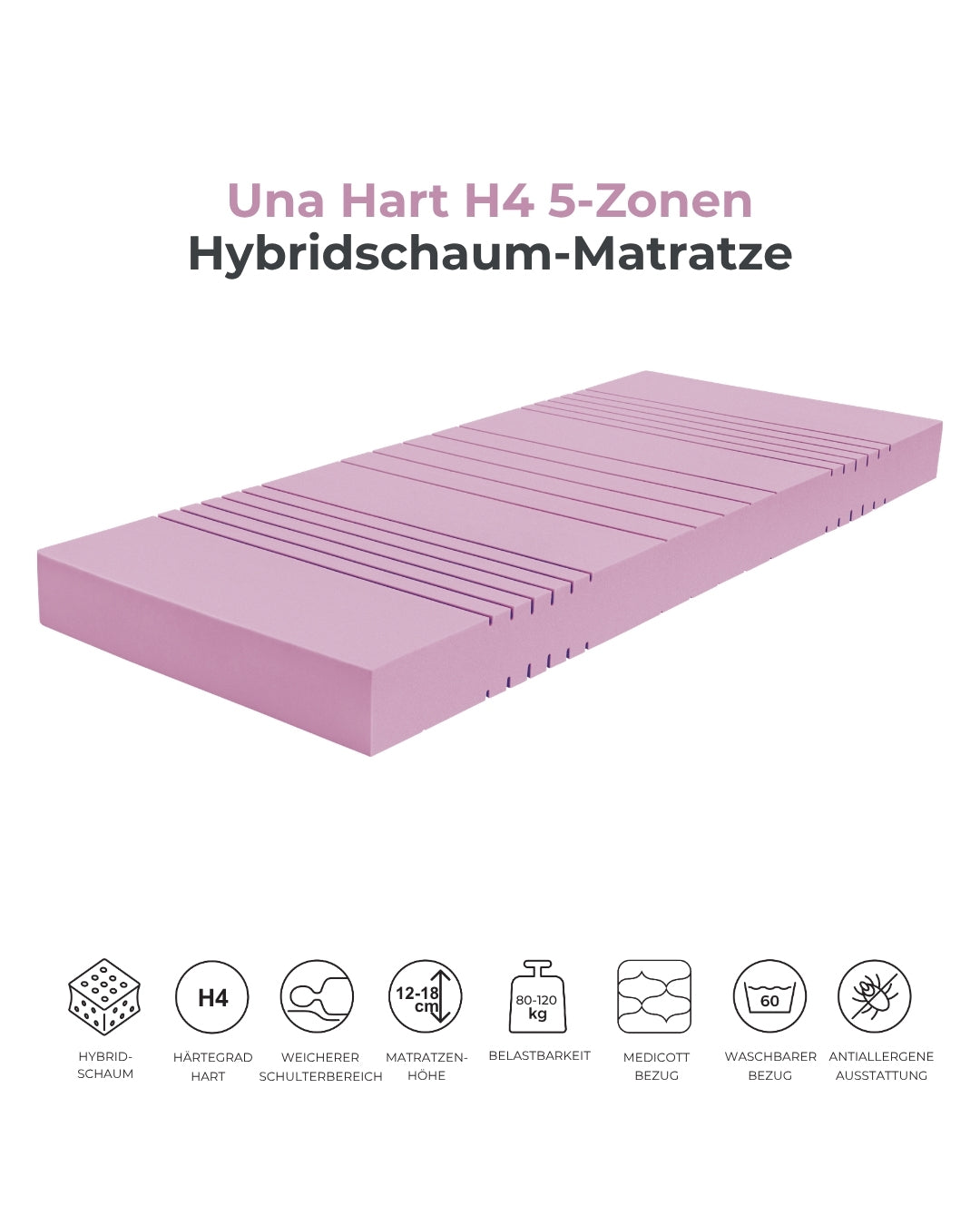 Ahorn™ Una Hybridmatratze – Hart
