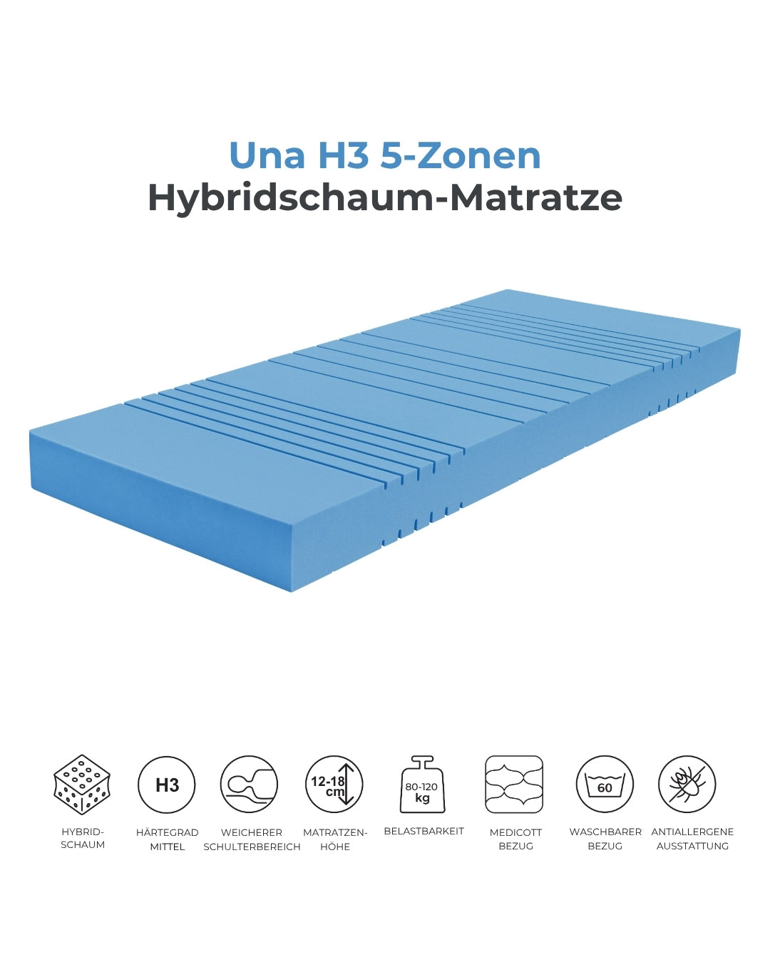 Ahorn™ Una Hybridmatratze – Mittel