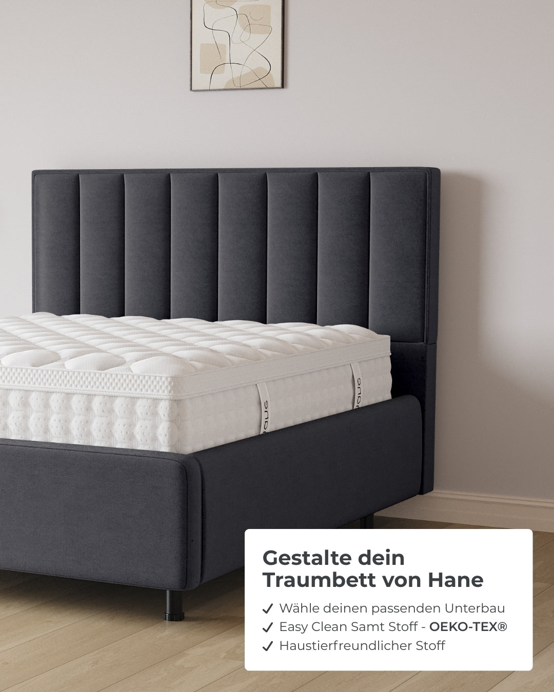 Bett mit Stauraum Pro Vertical in Samt