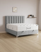 Bett mit Stauraum Vertical in Samt