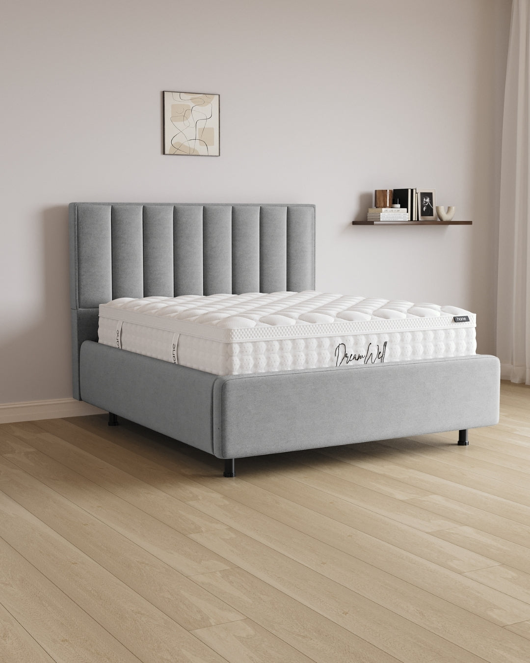 Bett mit Stauraum Pro Vertical in Samt