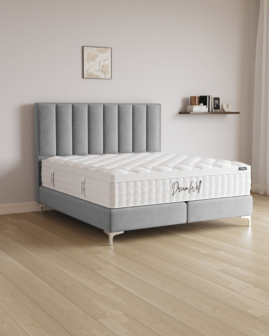 Boxspringbett Vertical in Samt