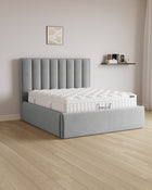 Bett mit XXL Stauraum Vertical in Samt