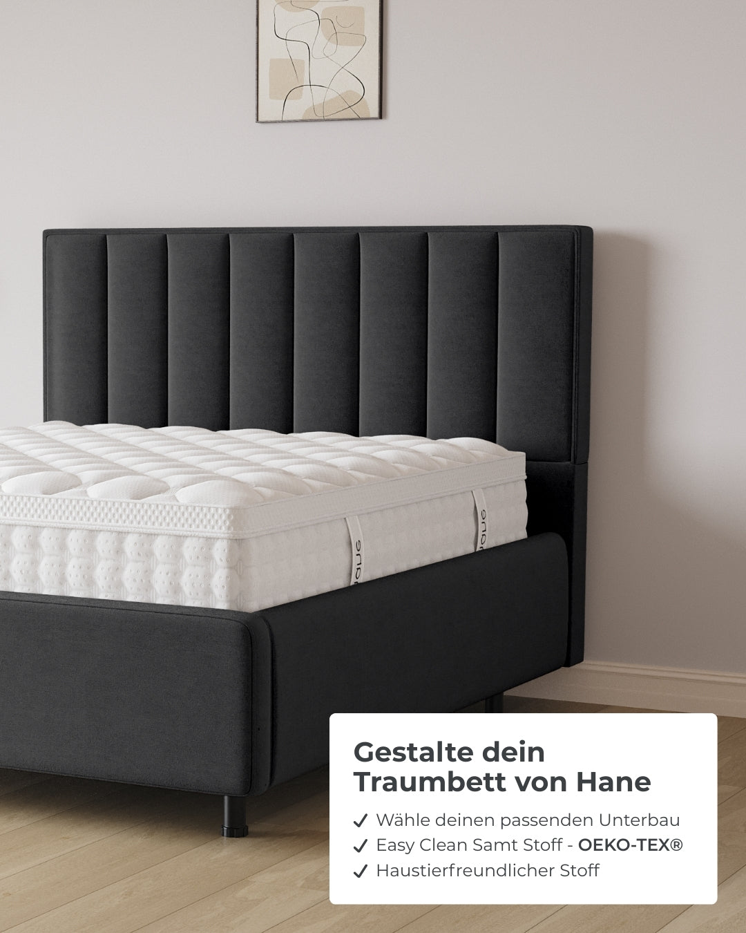 Bett mit Stauraum Pro Vertical in Samt