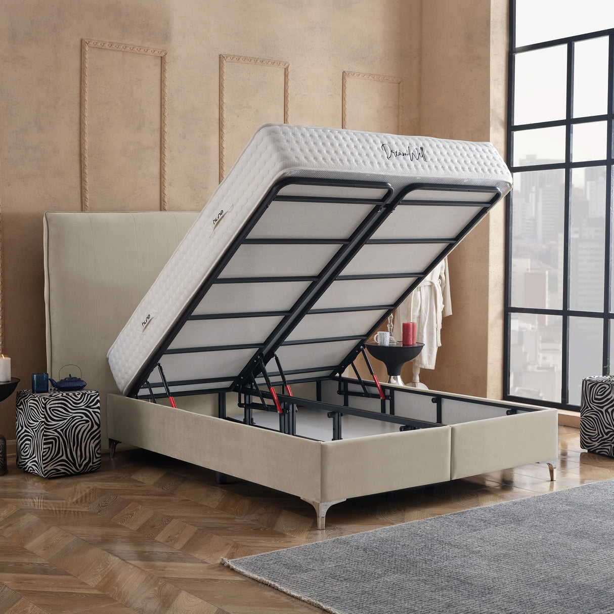 Bett mit Stauraum FABOULAS