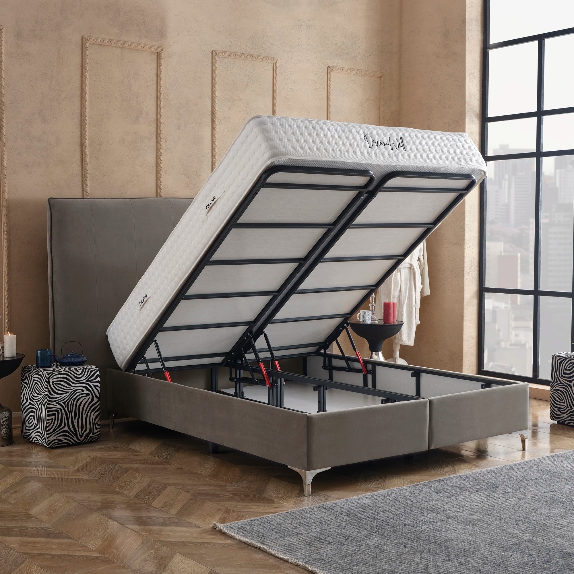 Bett mit Stauraum FABOULAS