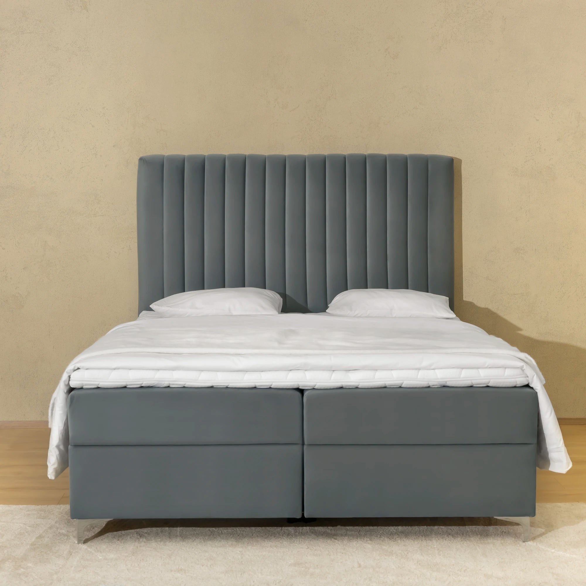 Boxsprinbett mit Stauraum MOZART