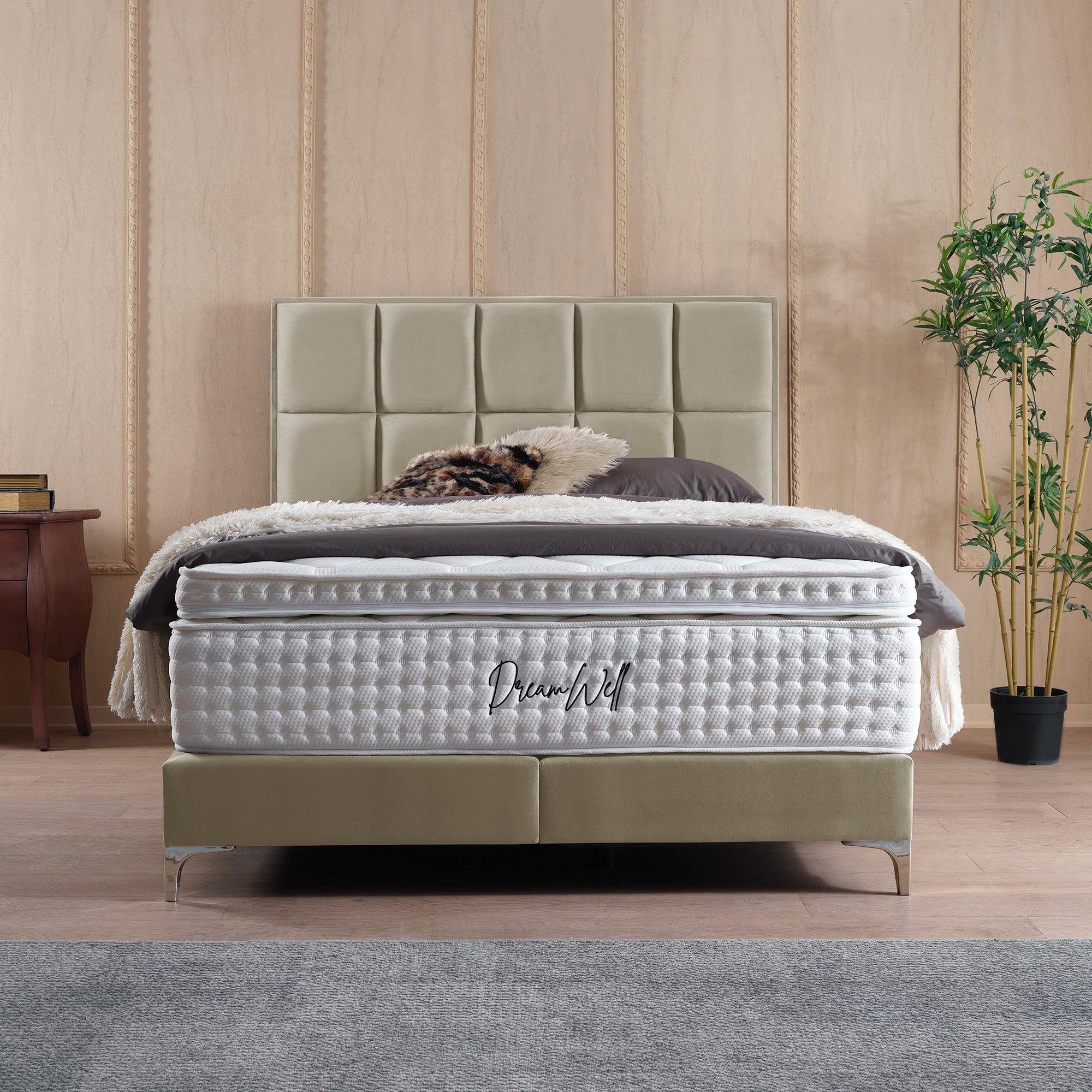 Posteľ s pružinovým boxom CASTLE