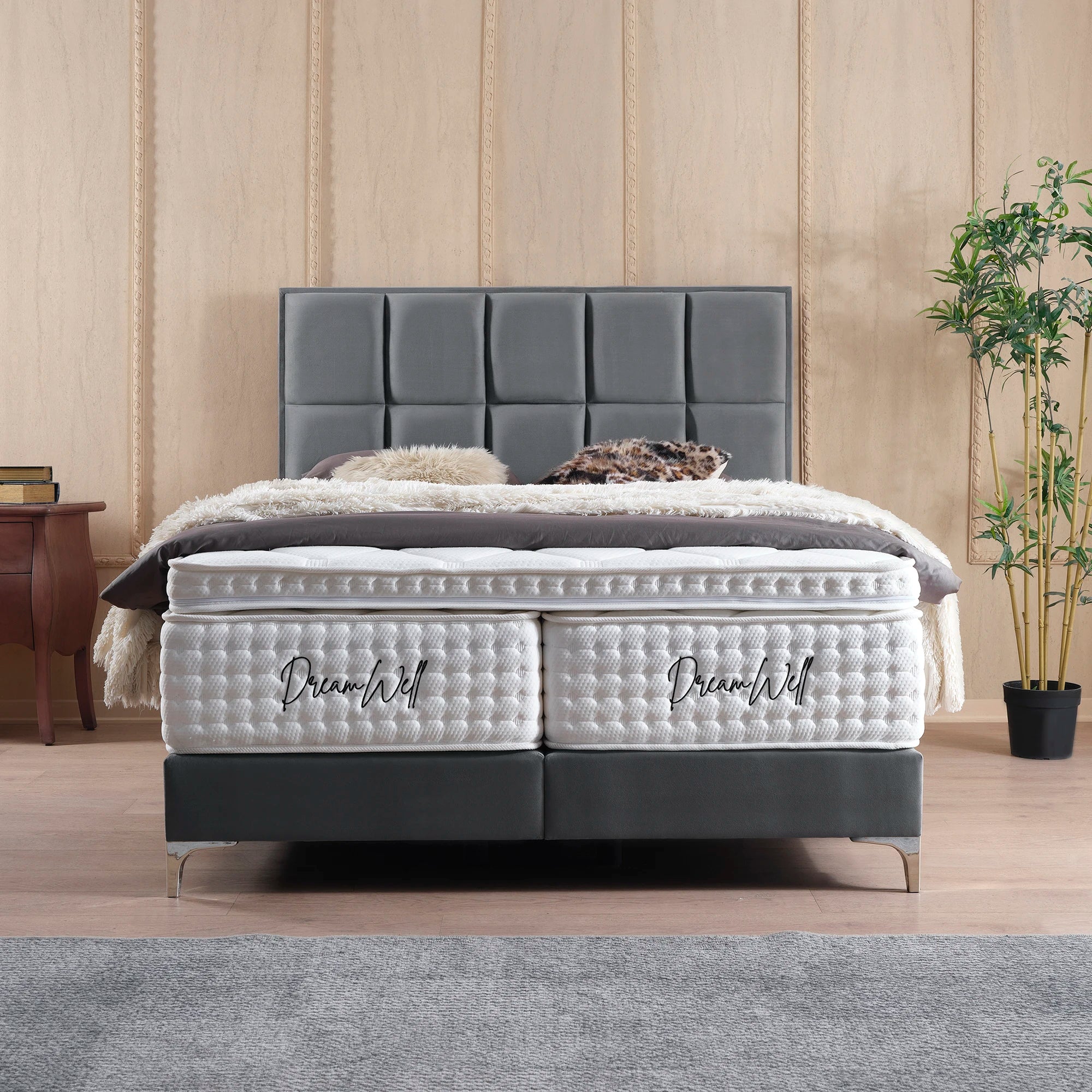 Posteľ s pružinovým boxom CASTLE