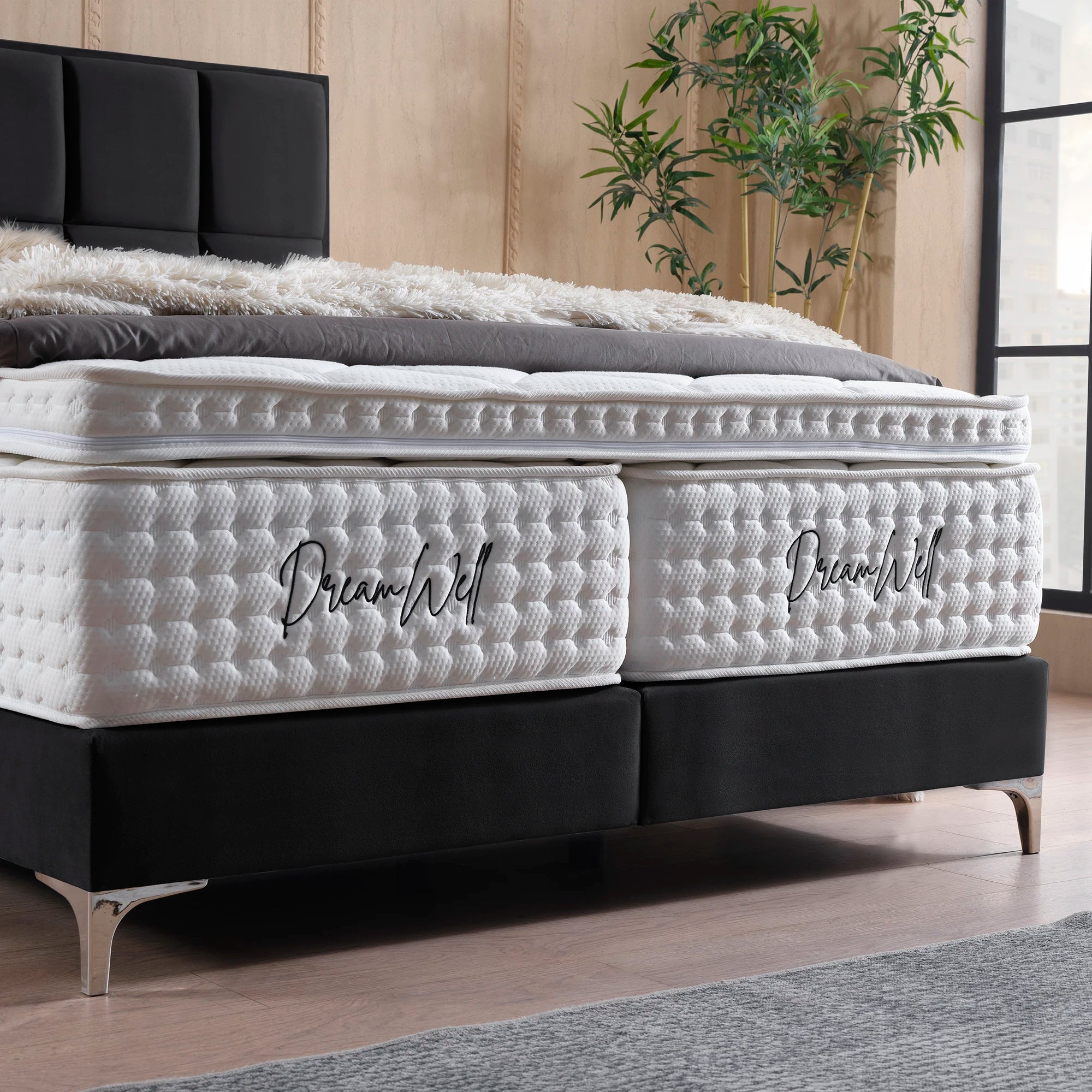 Posteľ s pružinovým boxom CASTLE