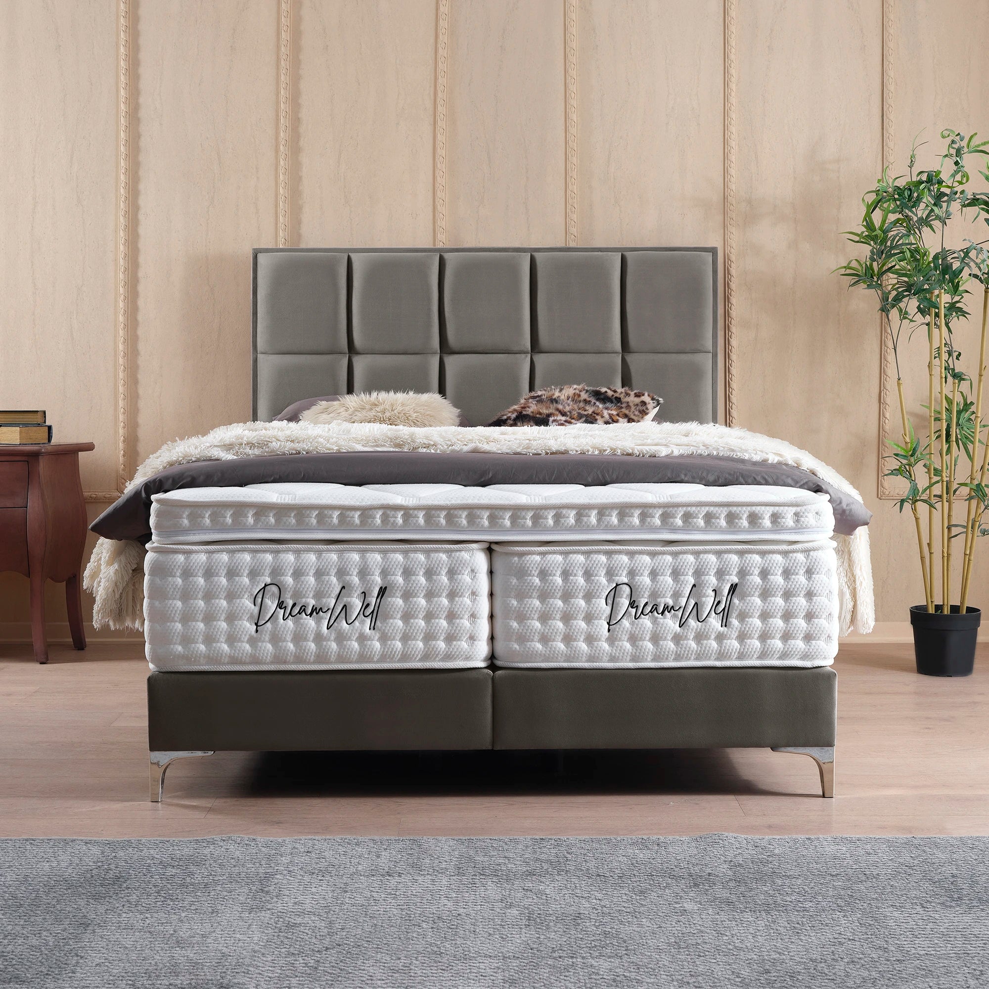 Posteľ s pružinovým boxom CASTLE