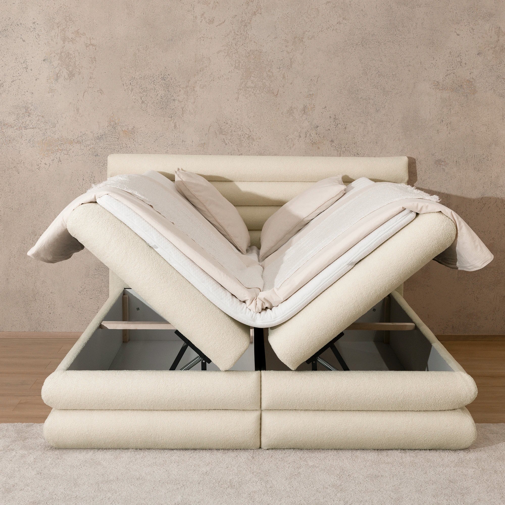 Boxspringbett mit Stauraum FLUFFY