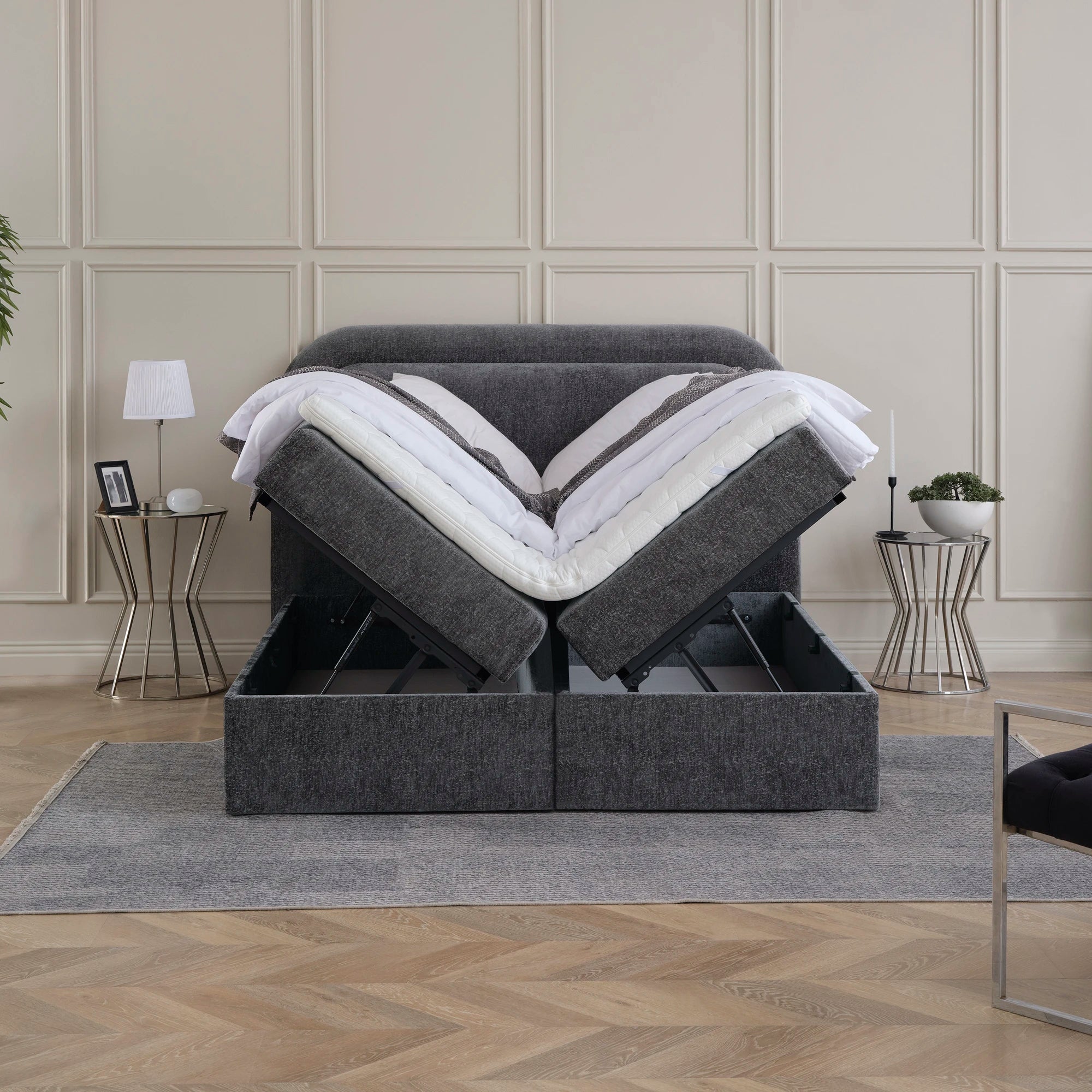 Posteľ s boxspringom a úložným priestorom NOA