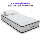 EasySleep Matratze 90x200 (+ 1x Gratis Kopfkissen)