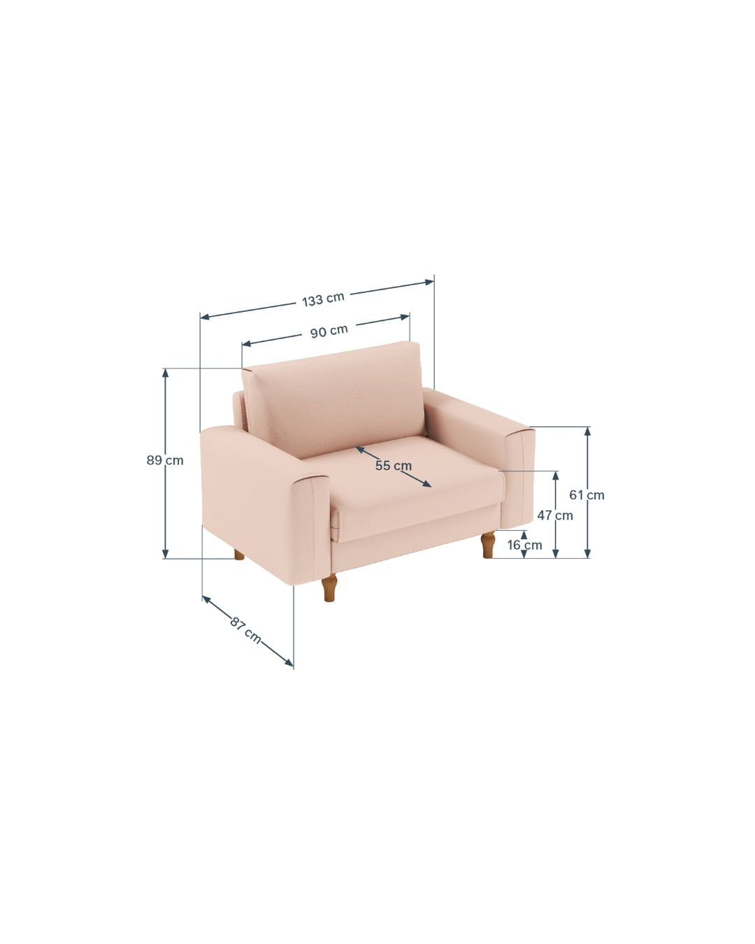 Modulares Sofa Jay 1,5-Sitzer