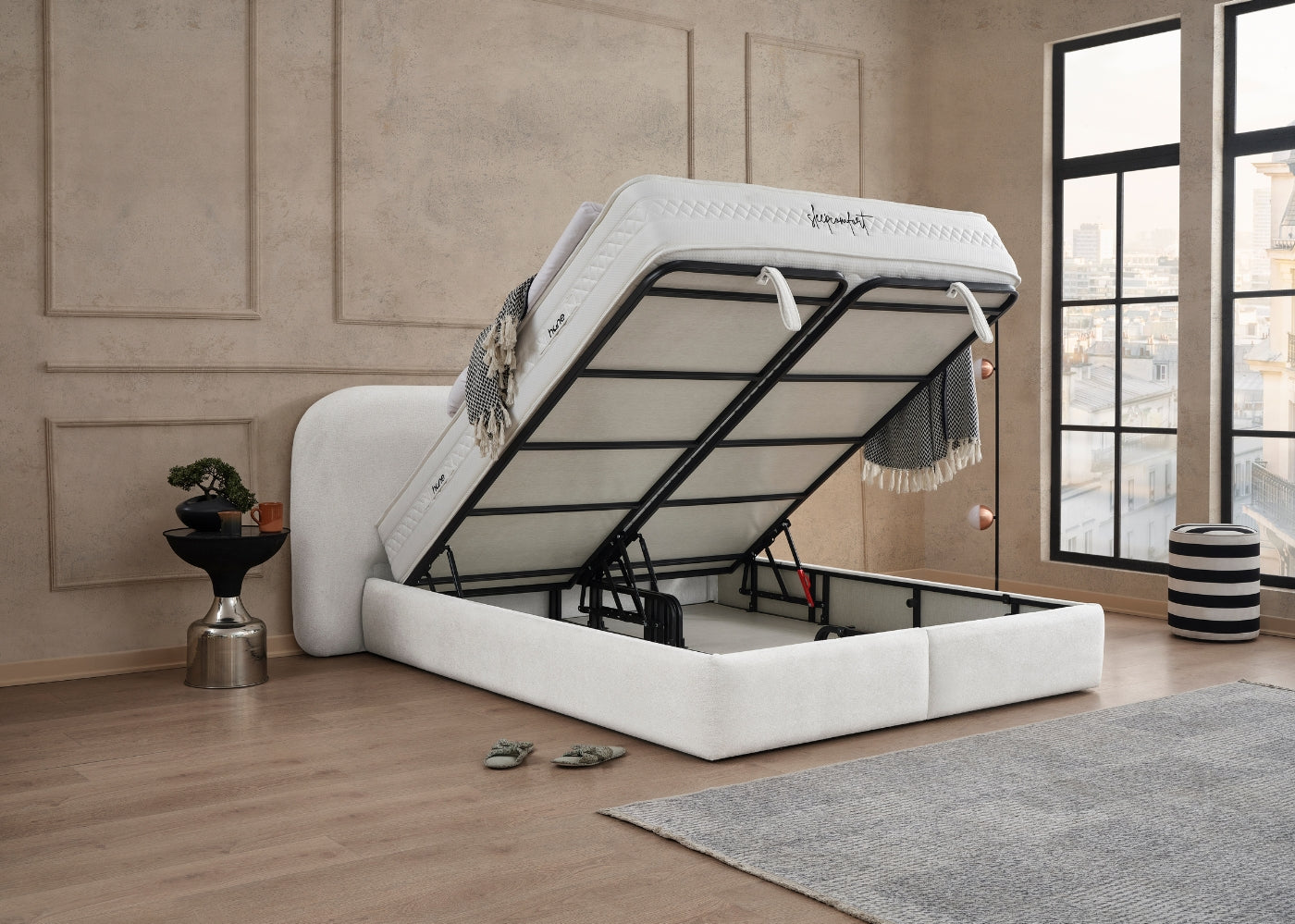 Posteľ s úložným priestorom NAD