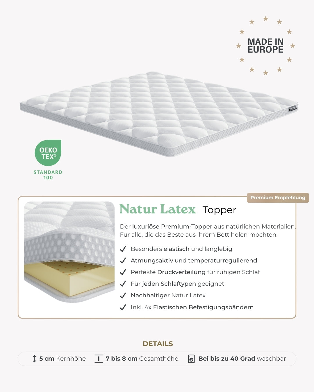 Natur Latex Premium Topper